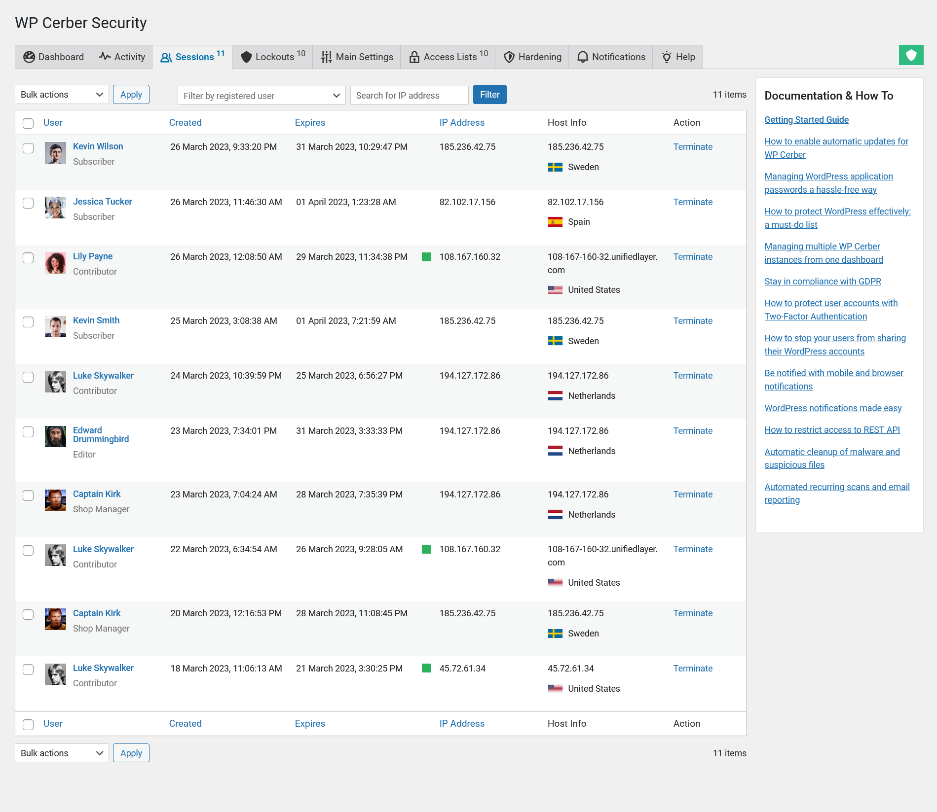 A user session management console is a tool that enables WordPress administrators to manage user sessions on their websites from a central location. It allows administrators to search for, monitor, and manage active user sessions, including the ability to view user activity and terminate user sessions.